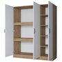 Hanah Home Armario BA105 - 2412 Nogal y Blanco